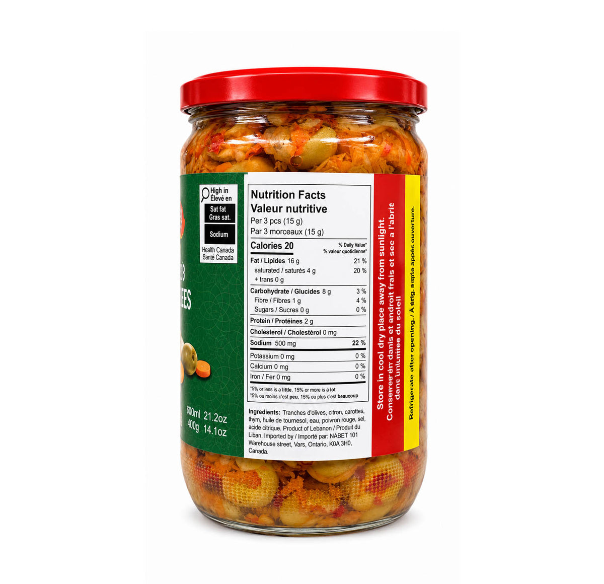 Nabet Olive Salad — nutrition facts & ingredients