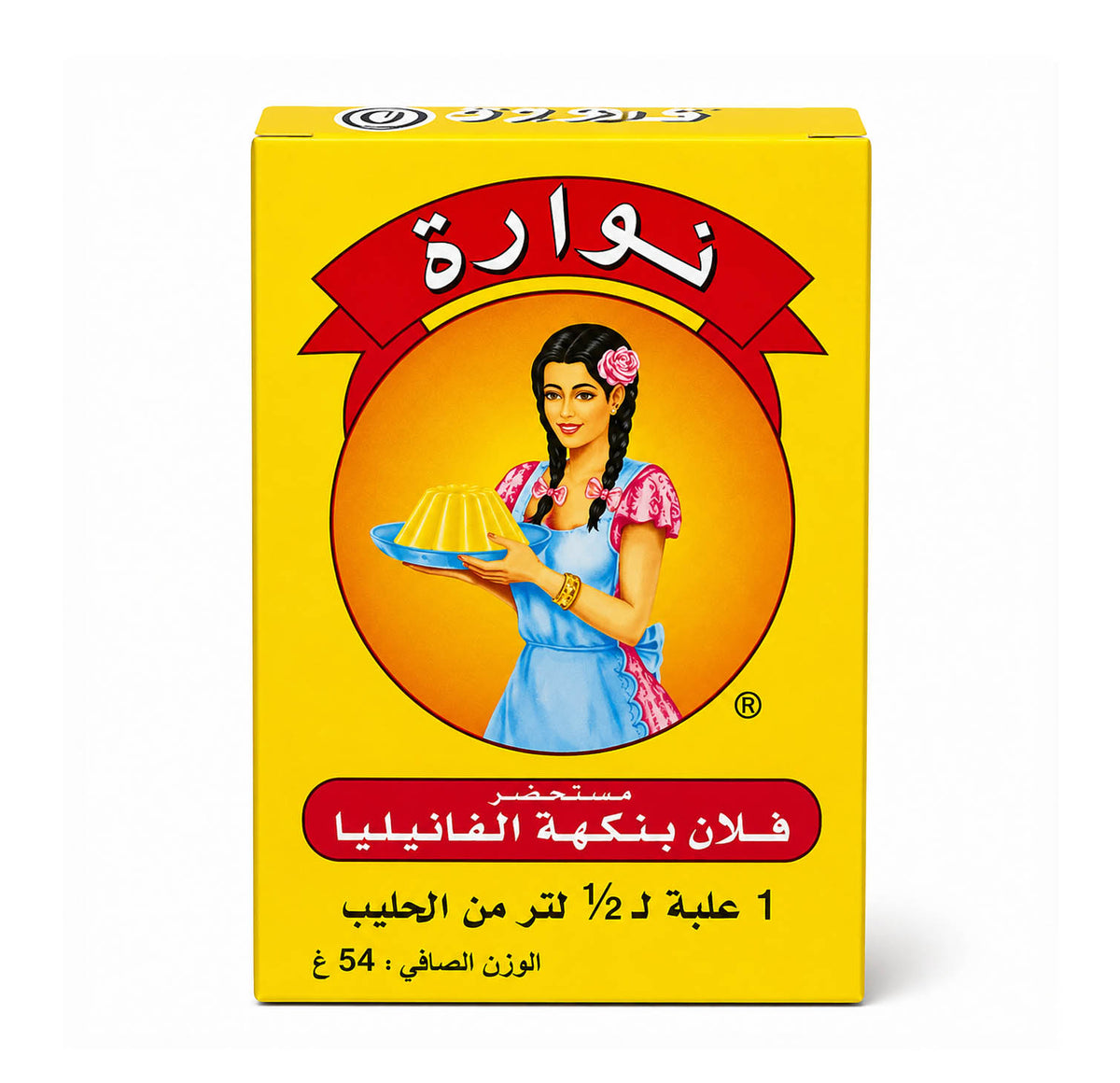 Nouara Flan Vanille 54g - Arabic label