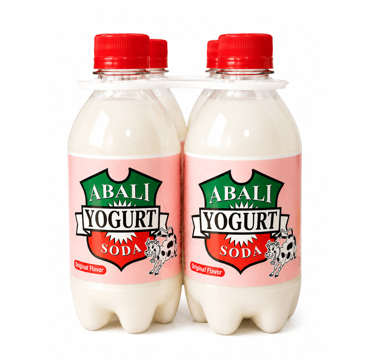 Abali Yogurt Soda original flavor, four-bottle pack