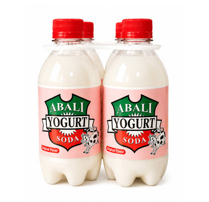 Abali Yogurt Soda original flavor, four-bottle pack