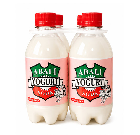 Abali Yogurt Soda original flavor, four-bottle pack
