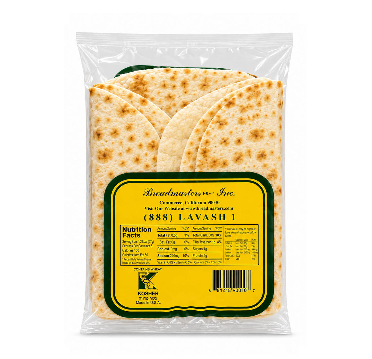 ARA-Z Lavash Nutrition Facts
