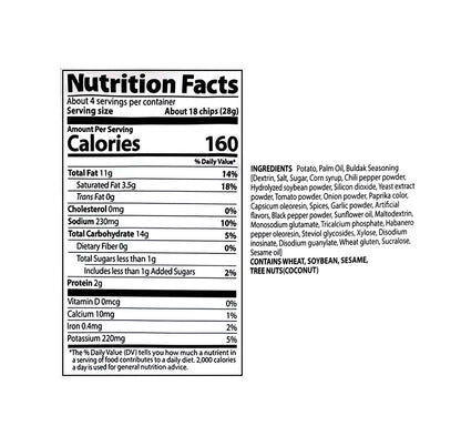 Samyang Buldak Potato Chips Original nutrition facts and ingredients