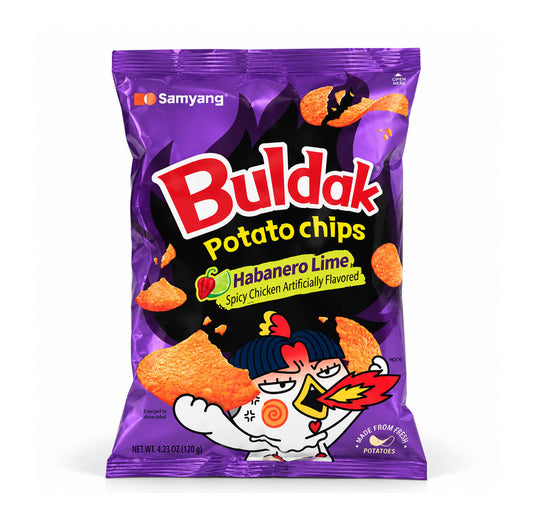 Samyang Buldak Potato Chips Habanero Lime 4.23 oz bag