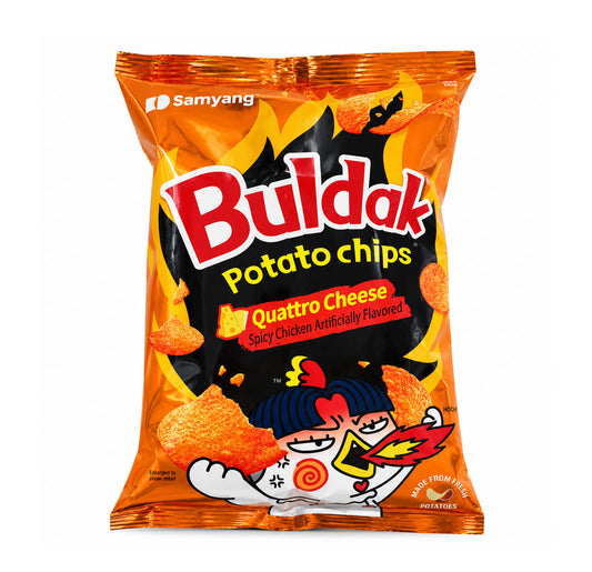 Samyang Buldak Potato Chips Quattro Cheese 4.23 oz bag