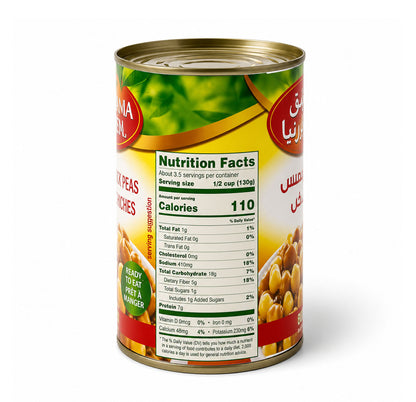 California Garden Fava Beans & Chick Peas Nutrition Facts