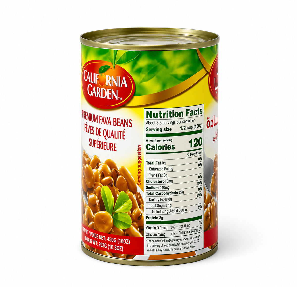 California Garden Premium Fava Beans Nutrition Facts