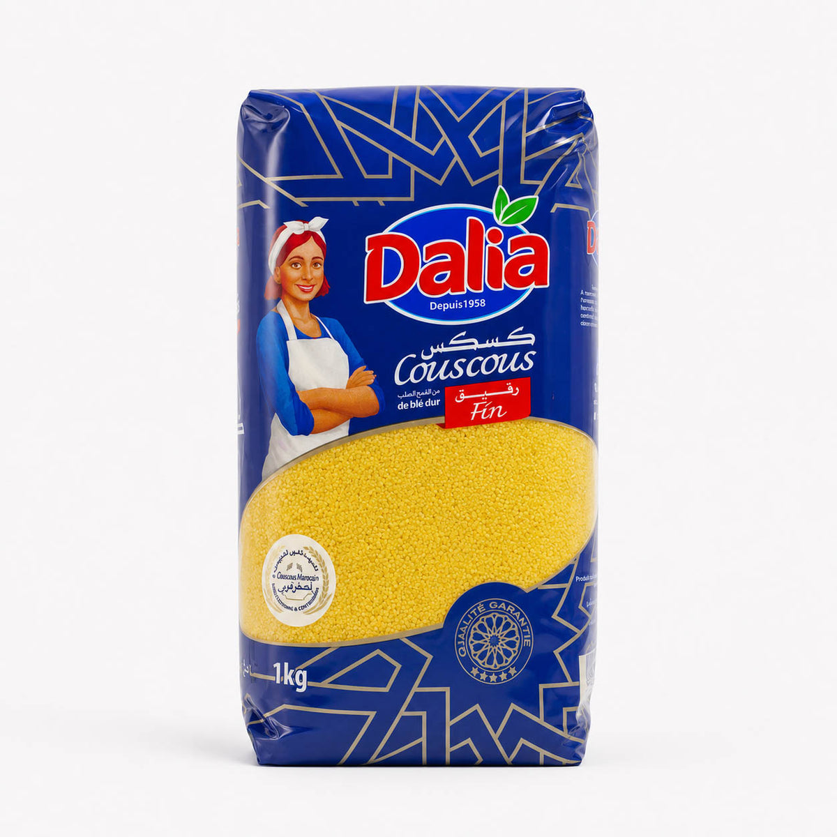 Dalia Couscous Fin, 1kg pack of fine Moroccan couscous