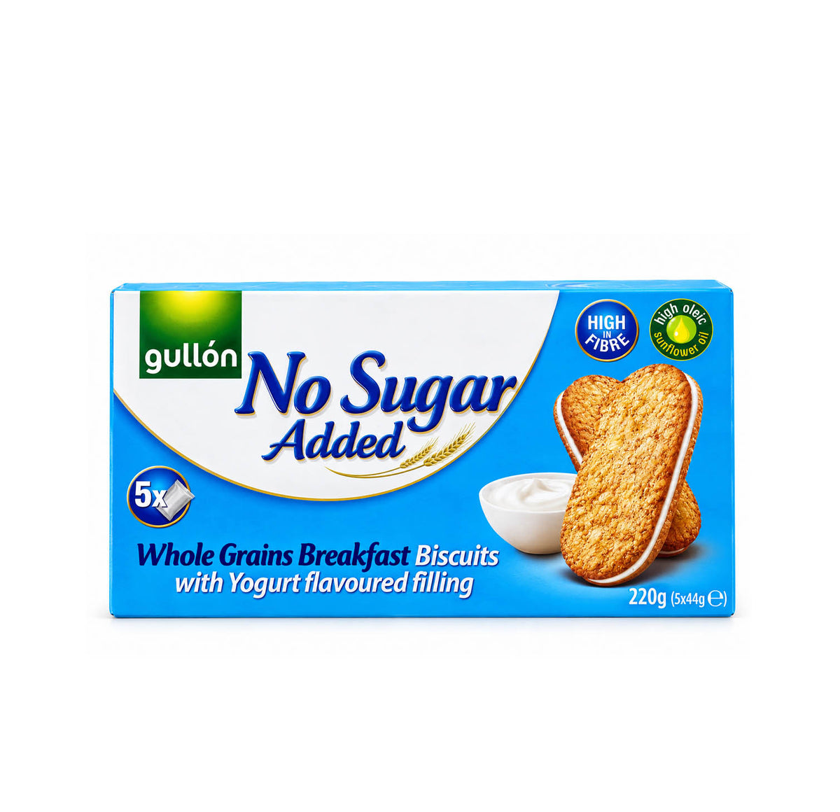 Gullón No Sugar Added Whole Grains Breakfast Biscuits 220g box