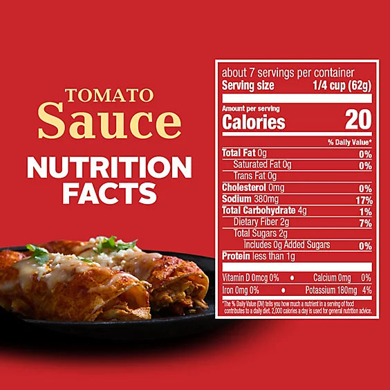 Hunt's Tomato Sauce nutrition facts