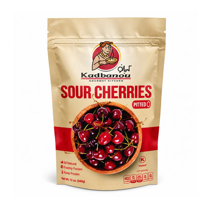 Kadbanou Sour Cherries Pitted 12 oz frozen pouch