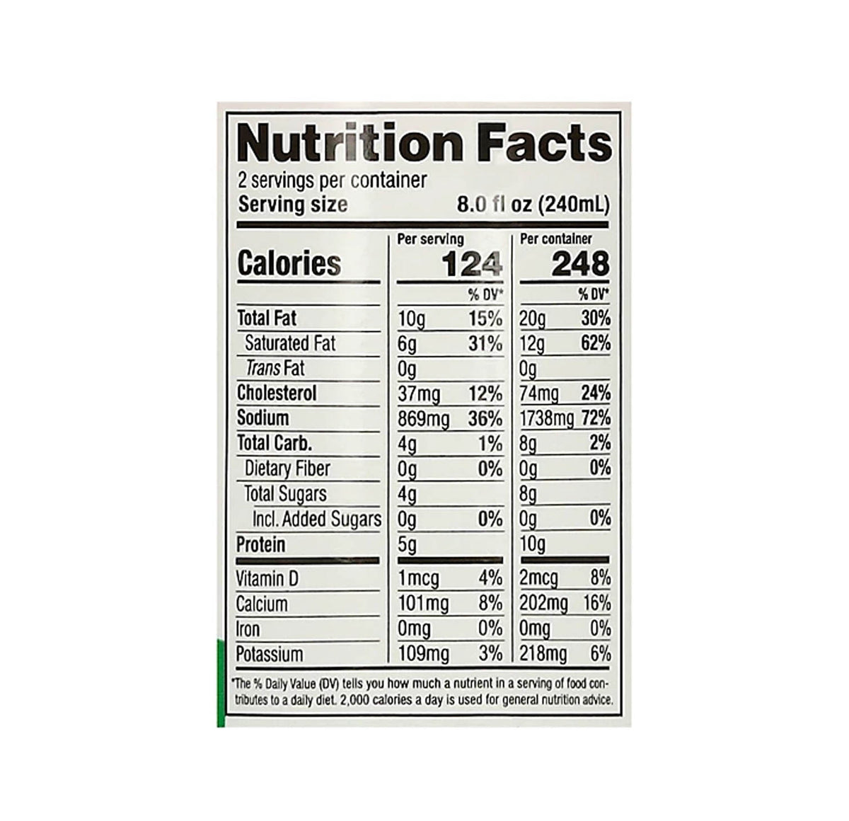 Karoun Original Yogurt Drink — nutrition facts
