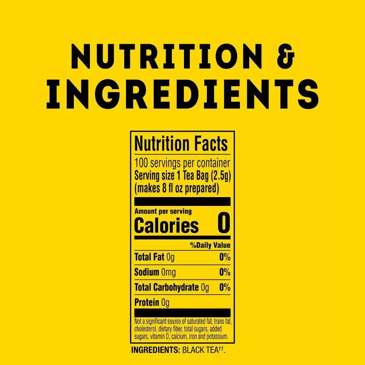 Lipton Yellow Label nutrition facts