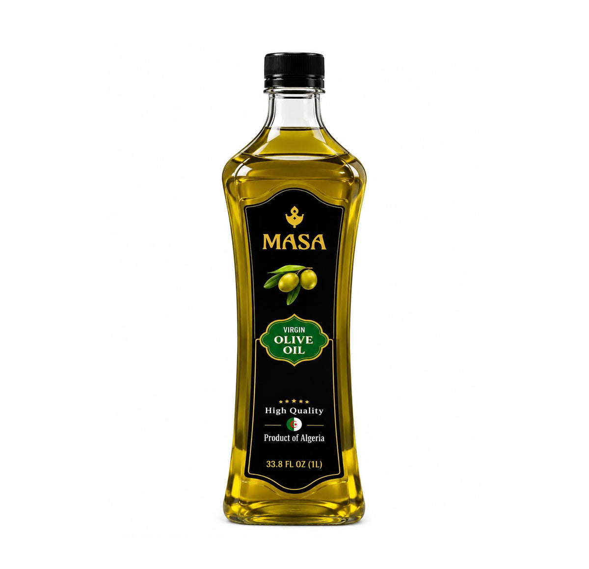 MASA virgin olive oil 1 litre bottle, front