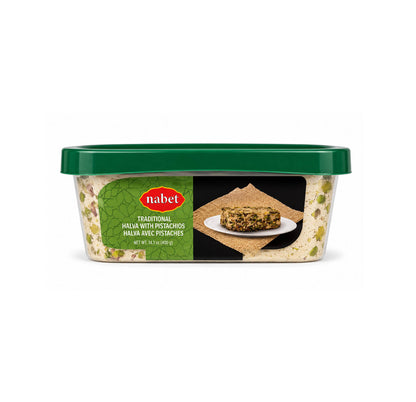 Nabet Traditional Halva with Pistachios, 400g tub