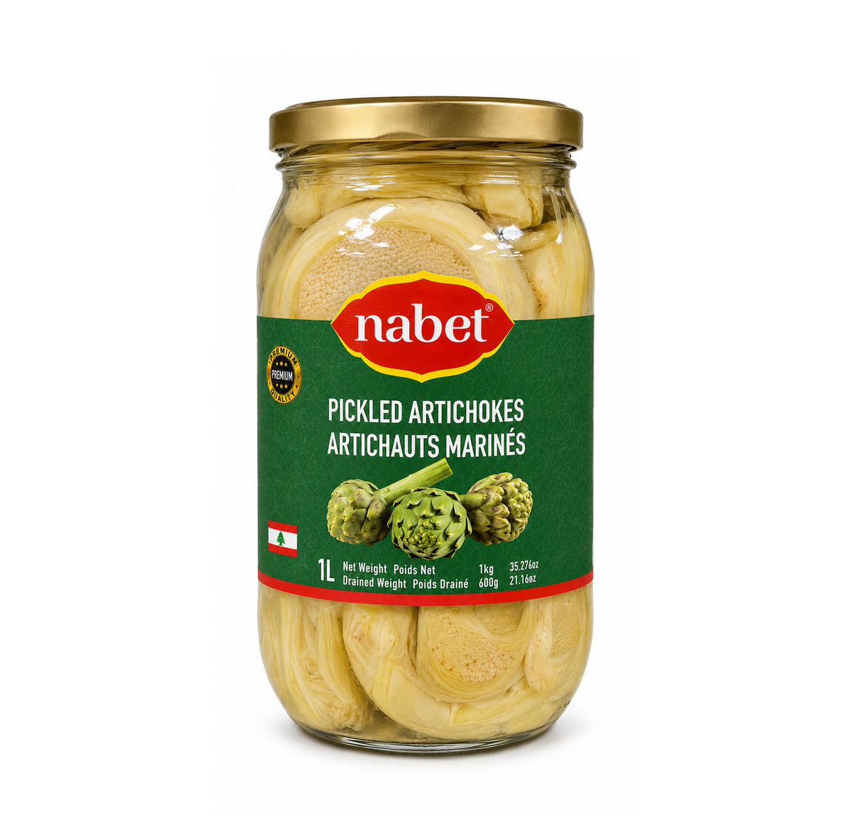 Nabet Pickled Artichokes 1L — front