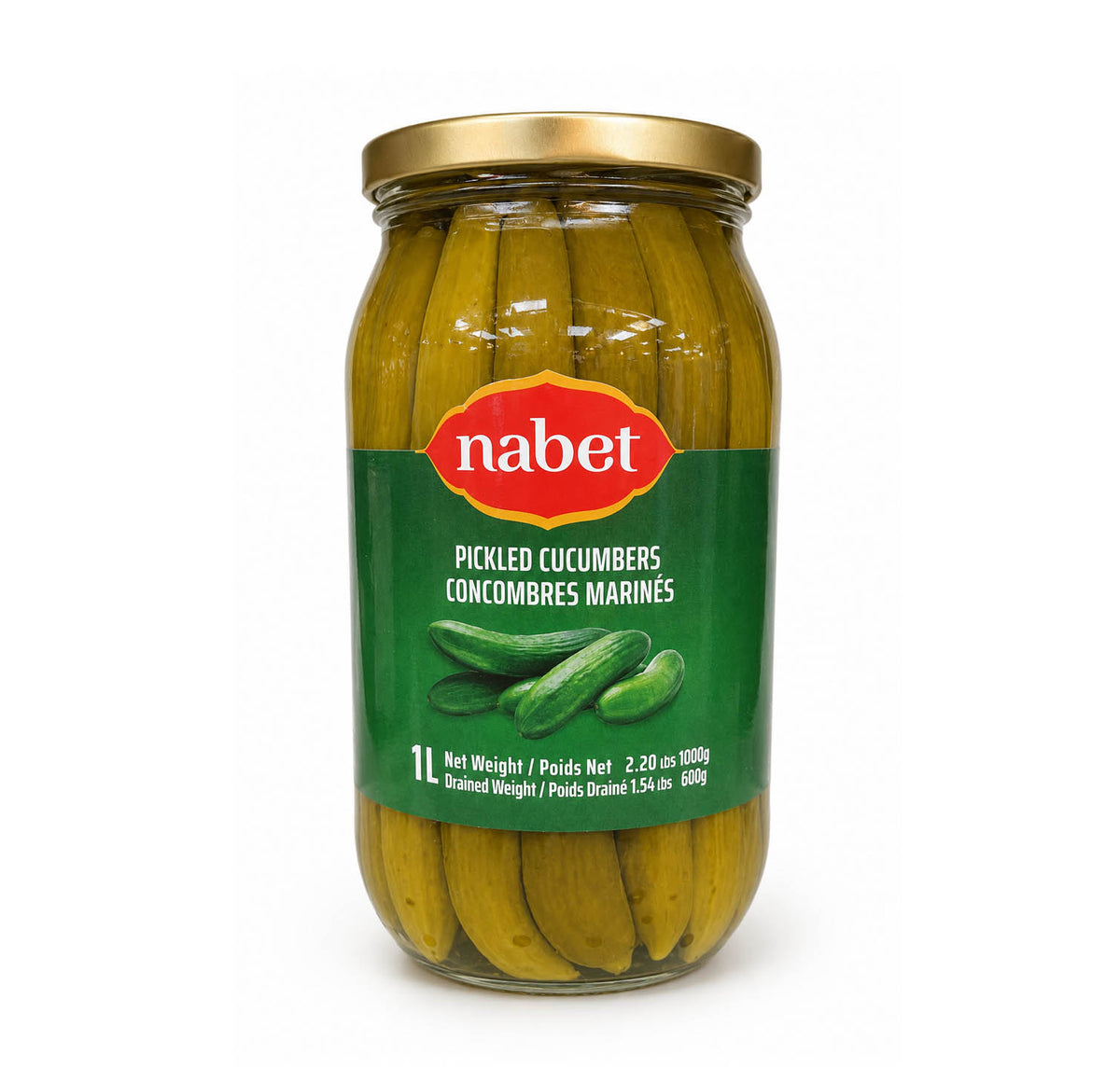 Nabet Pickled Cucumbers 1L — front
