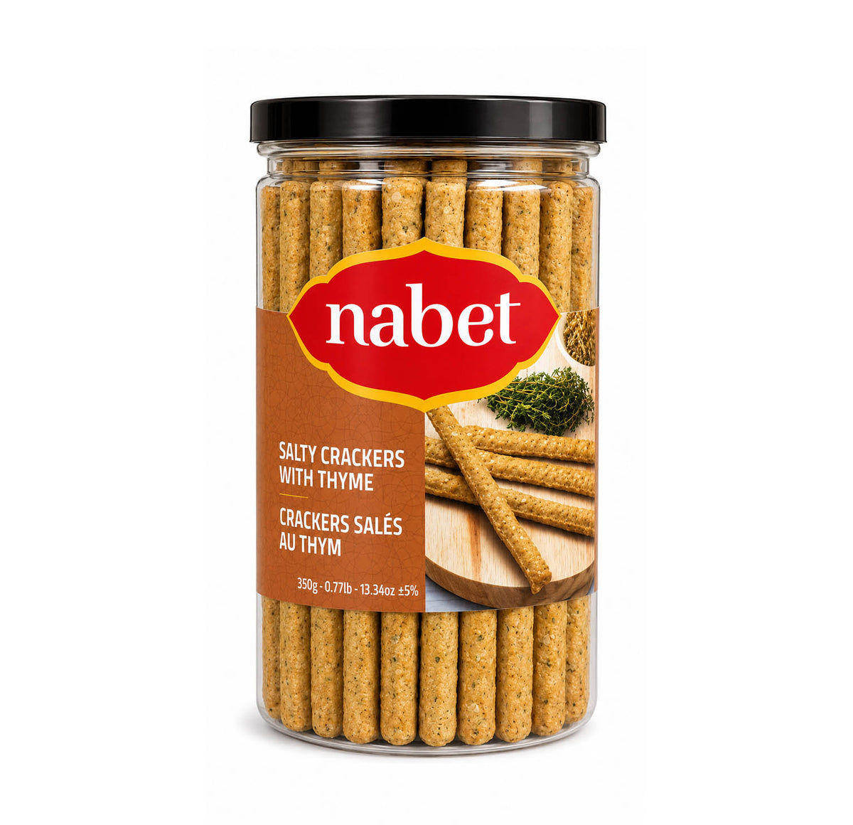 Nabet Salty Crackers with Thyme 350g — front