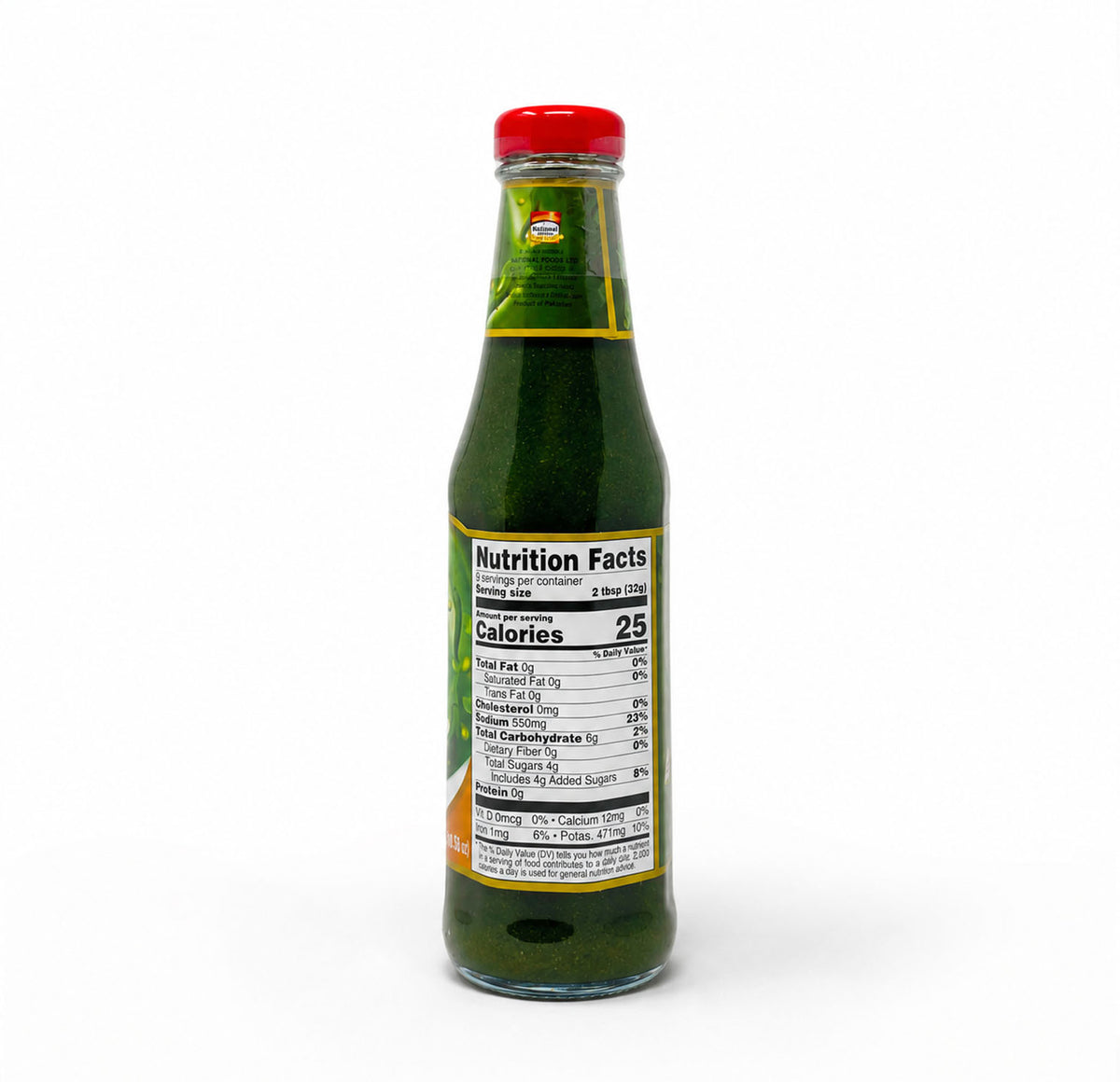 National Green Chilli Sauce nutrition facts