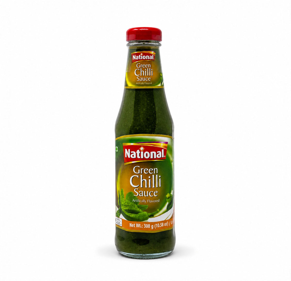 National Green Chilli Sauce 300g front