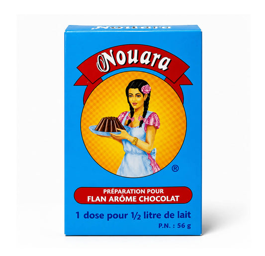 Nouara Flan Arôme Chocolat 56g - French label