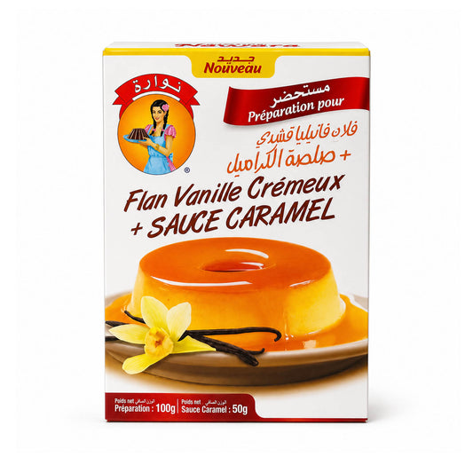 Nouara Flan Vanille Crémeux + Sauce Caramel
