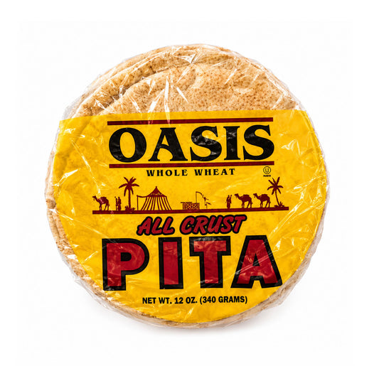Oasis Whole Wheat All Crust Pita 340g