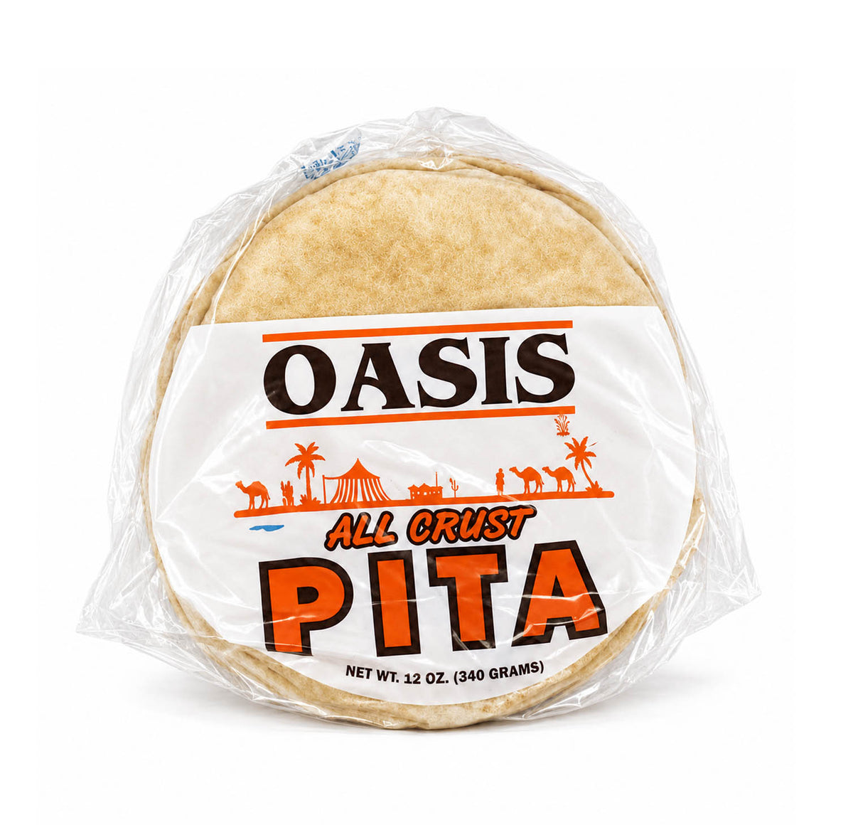 Oasis All Crust Pita White 340g