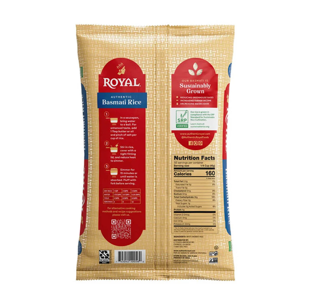 Royal Basmati Rice Nutrition Facts and Cooking Instructions