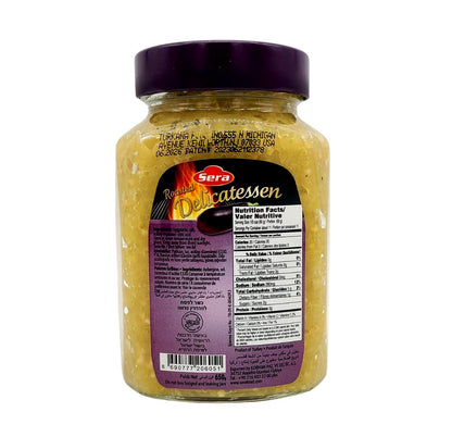 Sera roasted eggplant jar back label with ingredients and nutrition facts