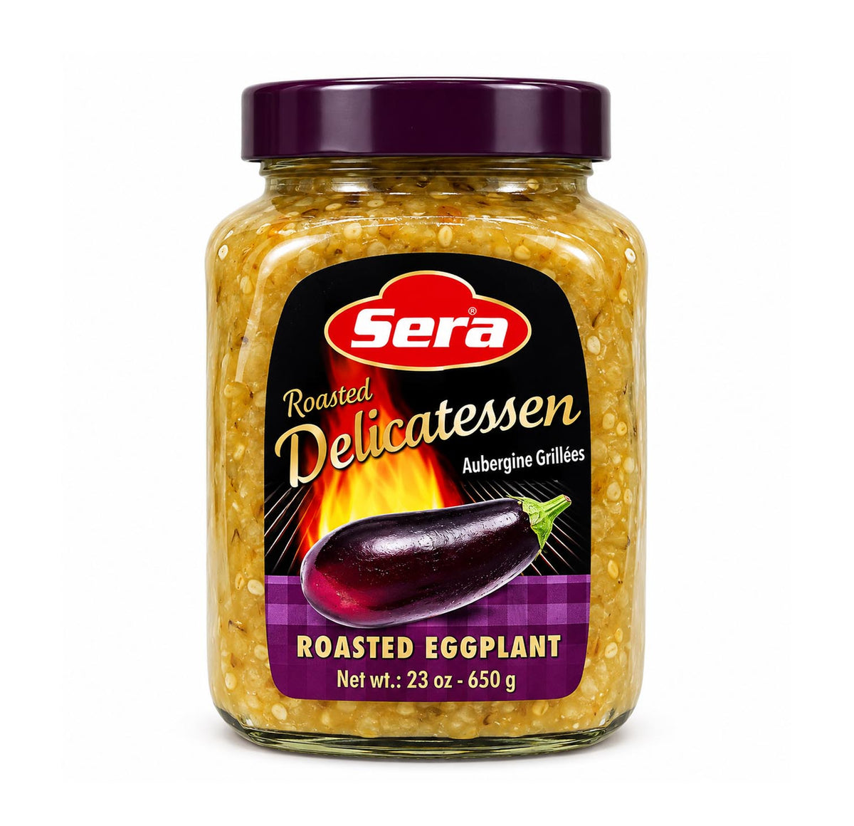 Sera Roasted Delicatessen roasted eggplant, 650 g jar