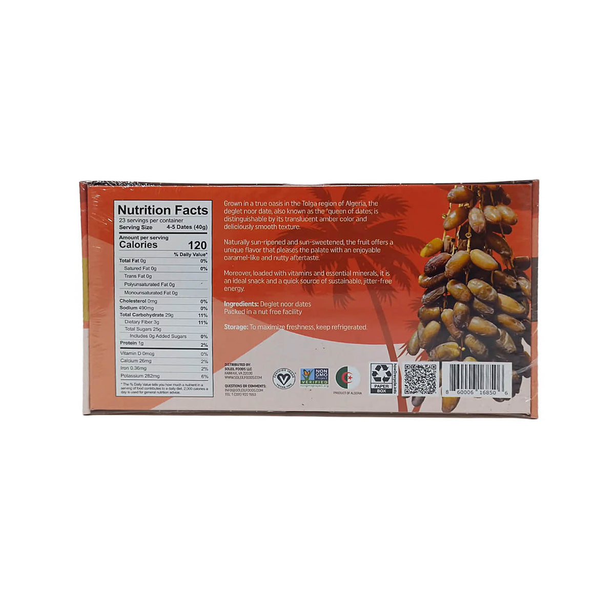 Soleil Deglet Noor Dates Nutrition Facts