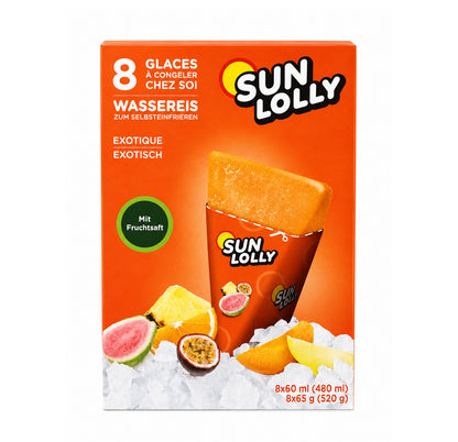 Sun Lolly Exotique ice lollies, 8-pack box