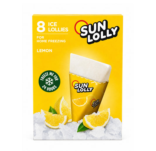 Sun Lolly Lemon ice lollies, 8-pack box