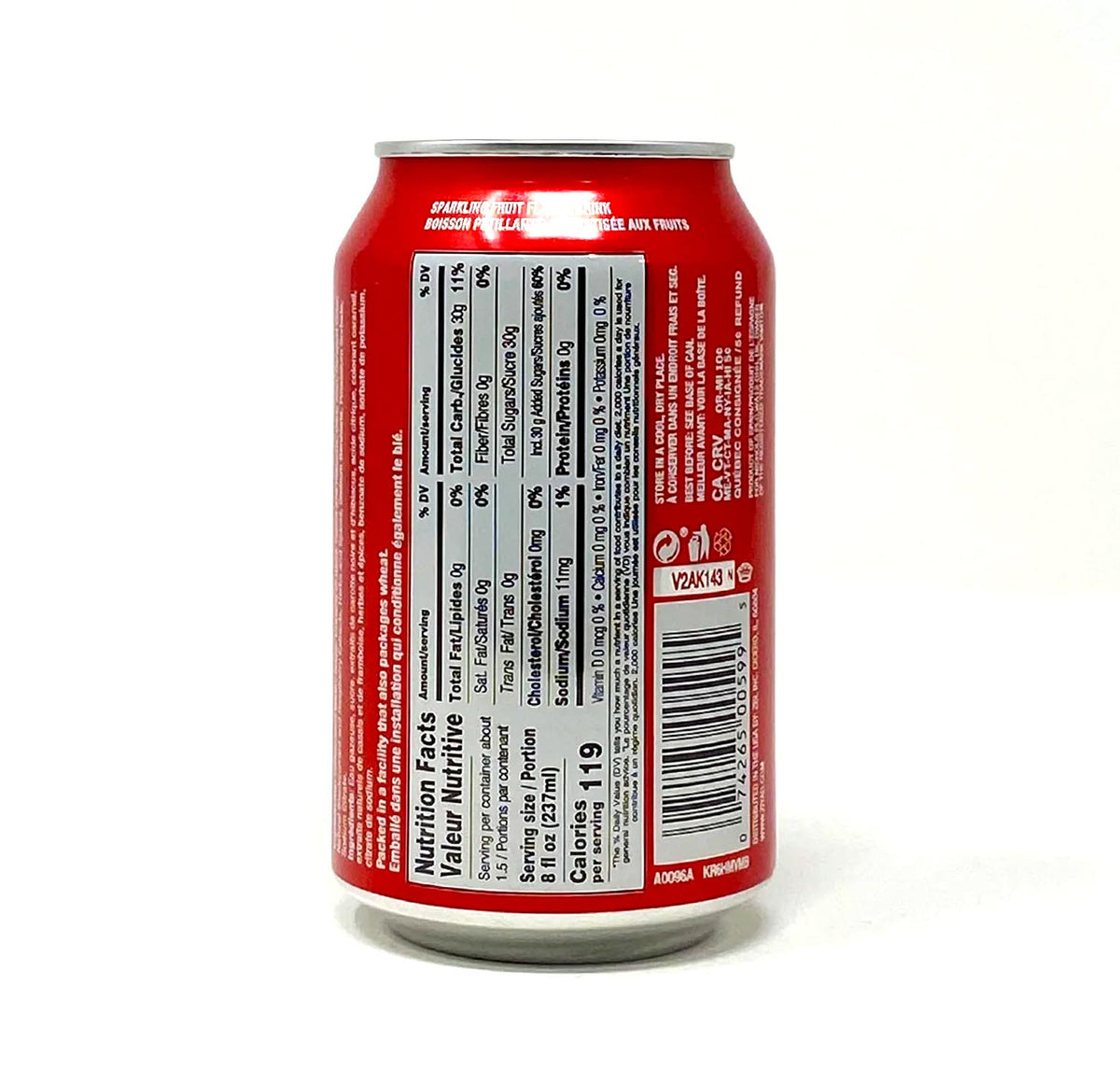 Vimto Sparkling Fruit Flavor Drink — nutrition facts & ingredients