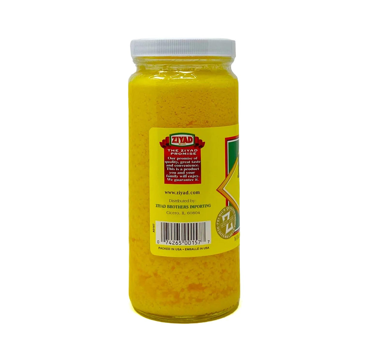 Ziyad Premium Butter Ghee — back label & distributor info