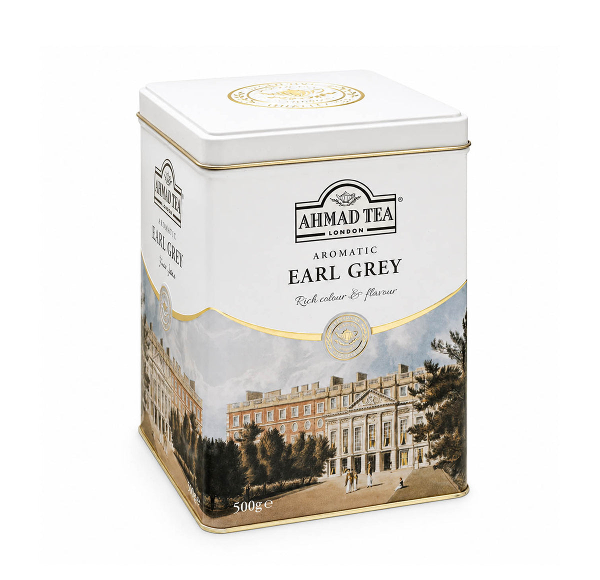 Ahmad Tea Aromatic Earl Grey loose leaf 500g decorative tin, front