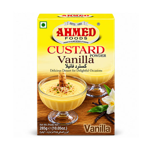 Ahmed Foods vanilla custard powder box, 285 g