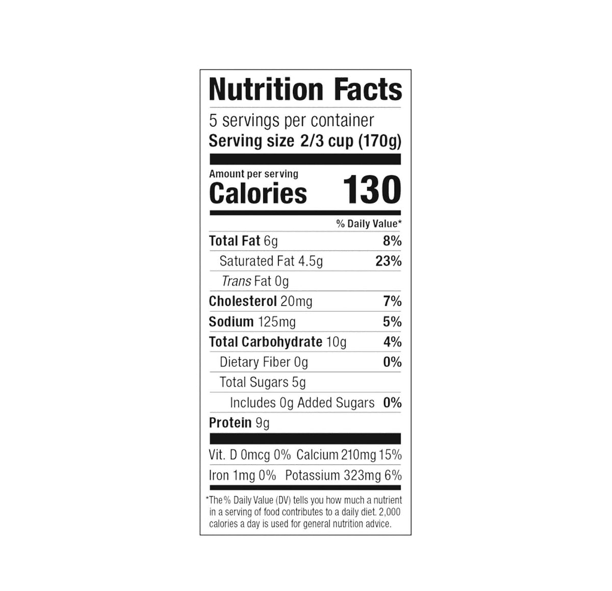 ARZ Cooking Whole Milk Yogurt 32 oz nutrition facts
