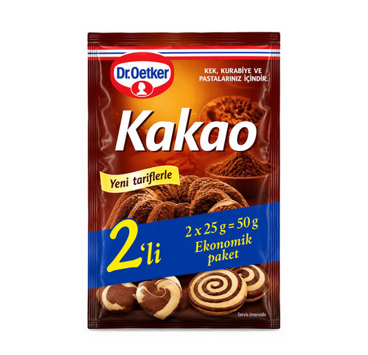 Dr. Oetker Kakao baking cocoa twin-pack, 2 x 25 g