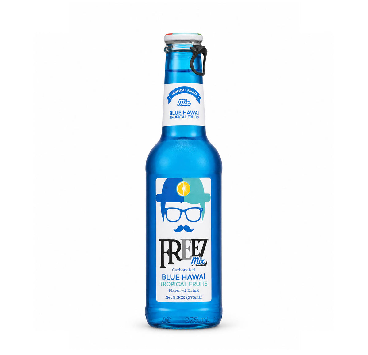 Freez Mix Blue Hawai 275 ml blue glass bottle