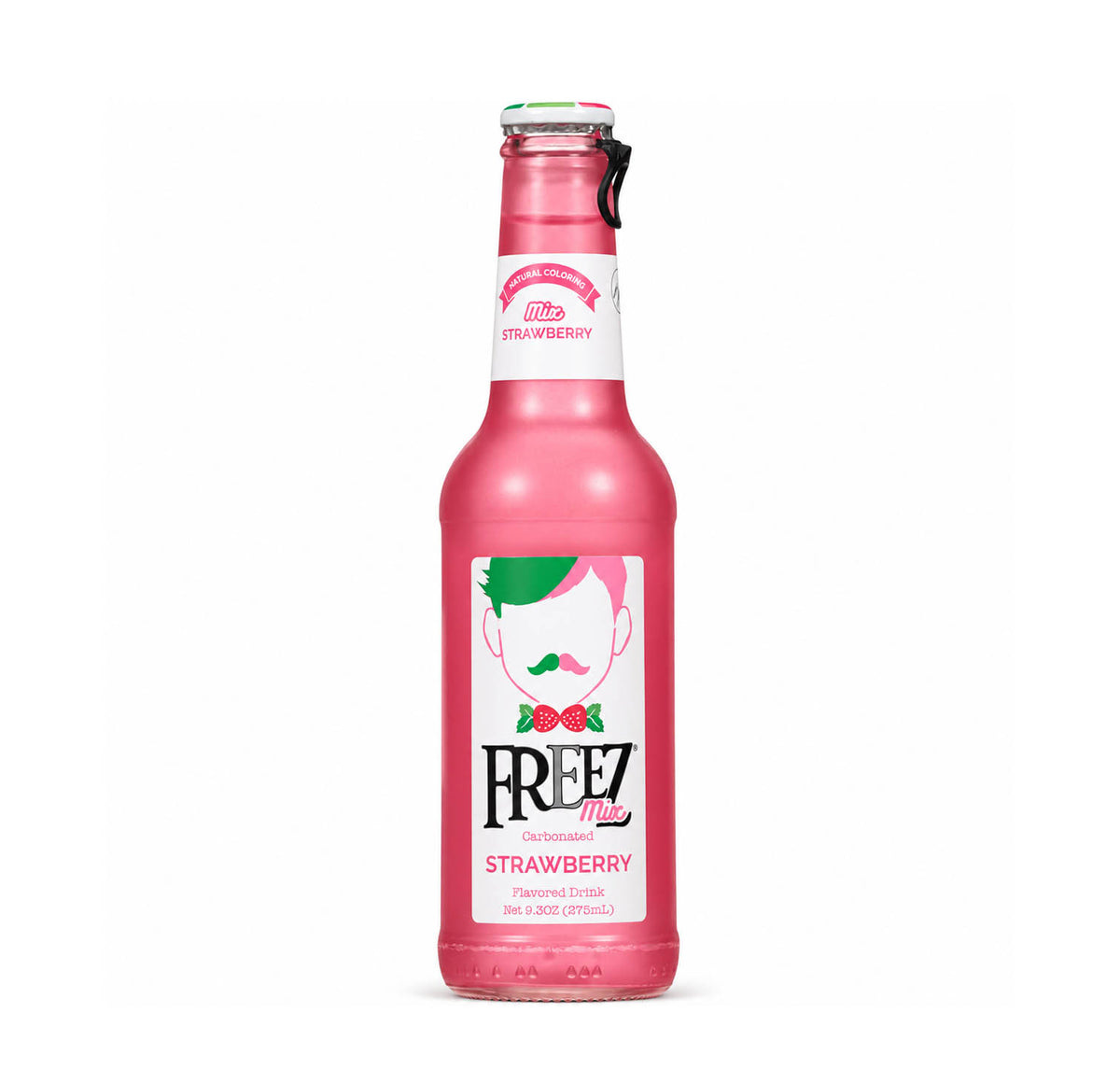 Freez Mix Strawberry 275 ml pink glass bottle