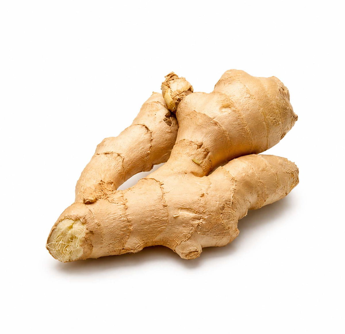 Fresh ginger root, whole hands