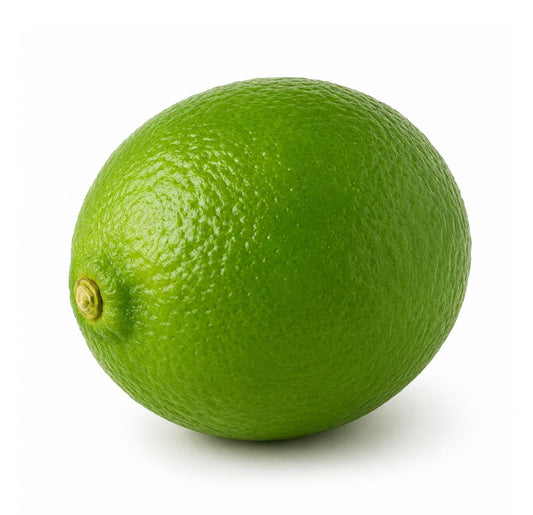 Fresh lime, whole green citrus fruit