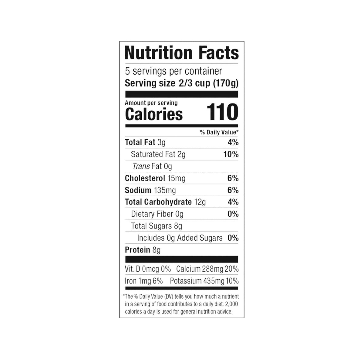 Gopi Indian Style Lowfat Yogurt 32 oz nutrition facts