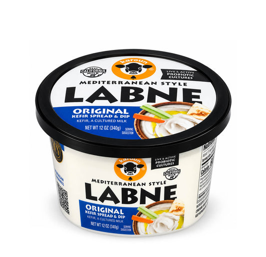 Karoun Mediterranean Style Labne Original kefir spread and dip 12 oz tub
