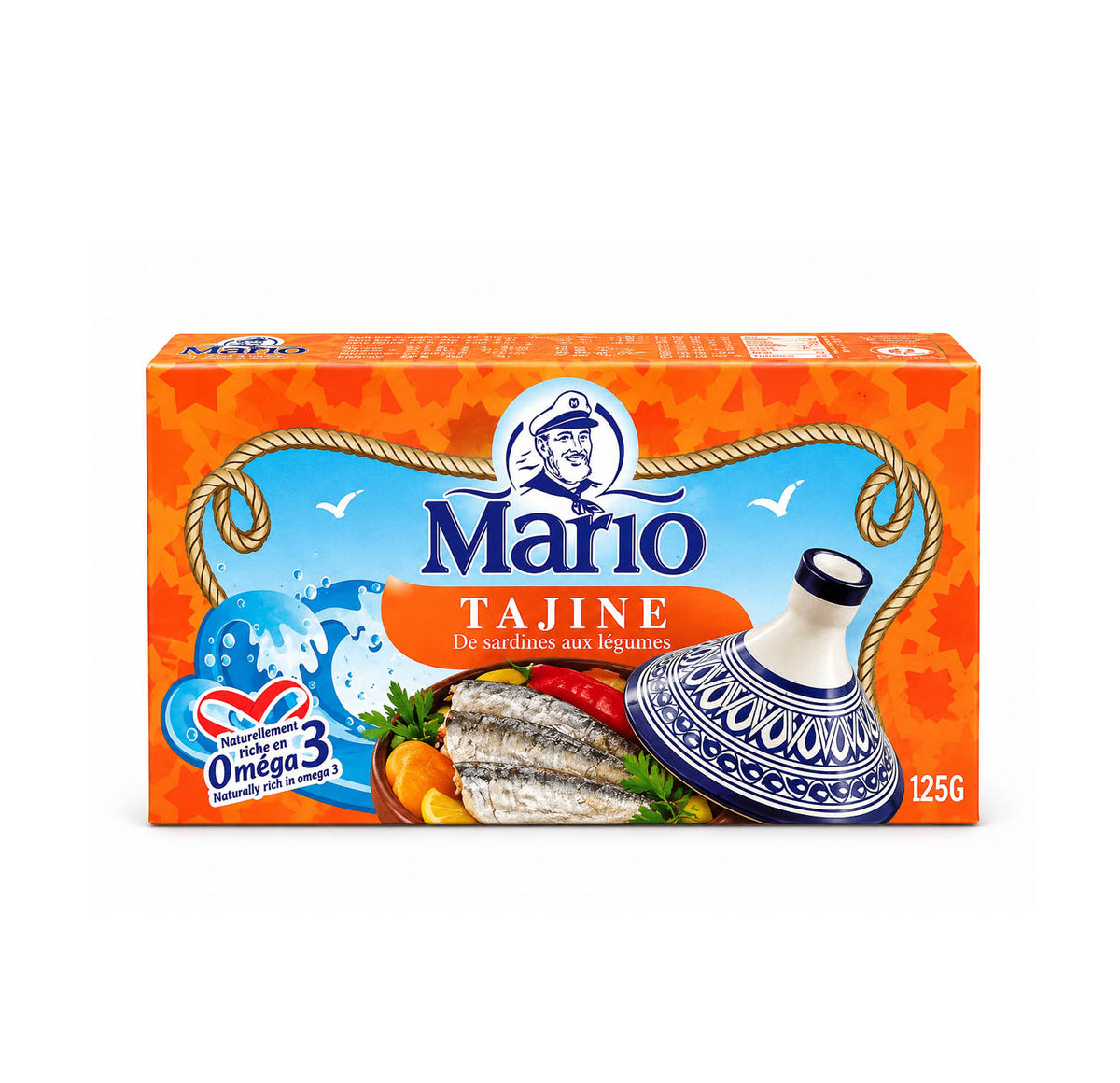 Mario Tajine Sardines with Vegetables 125g box