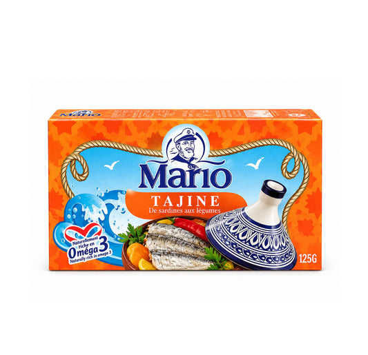 Mario Tajine Sardines with Vegetables 125g box