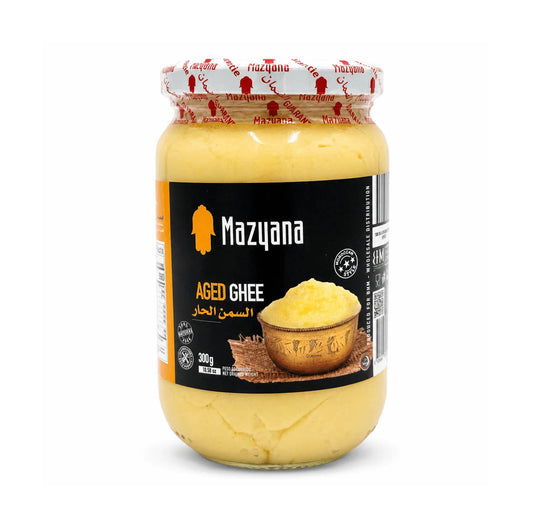 Mazyana Aged Ghee Smen 300g jar, front of package