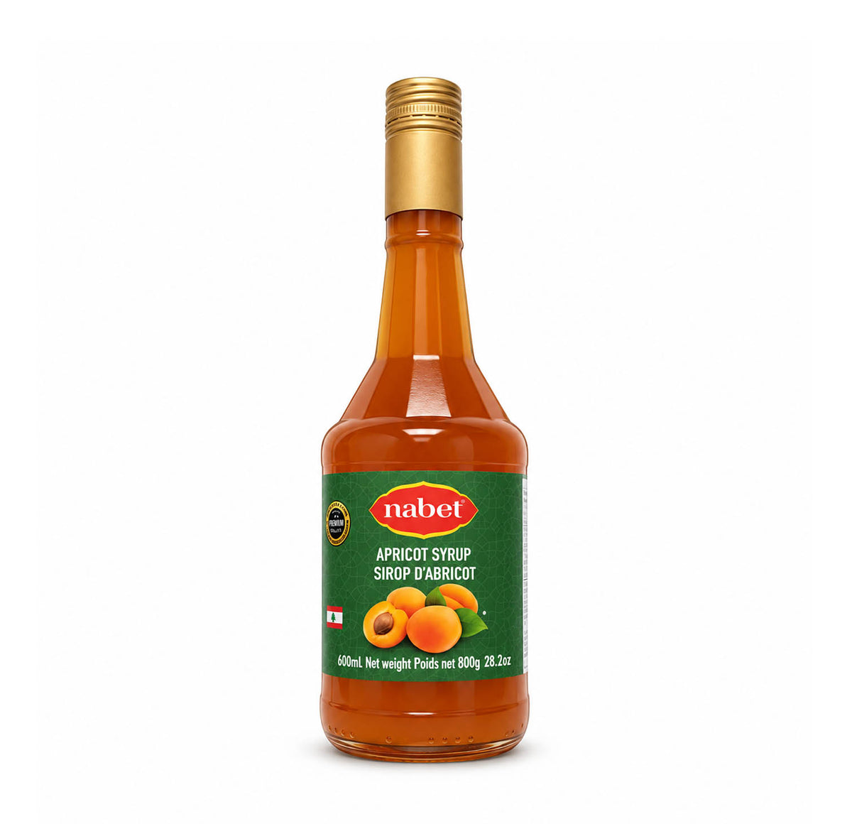 Nabet apricot syrup bottle, 600 mL